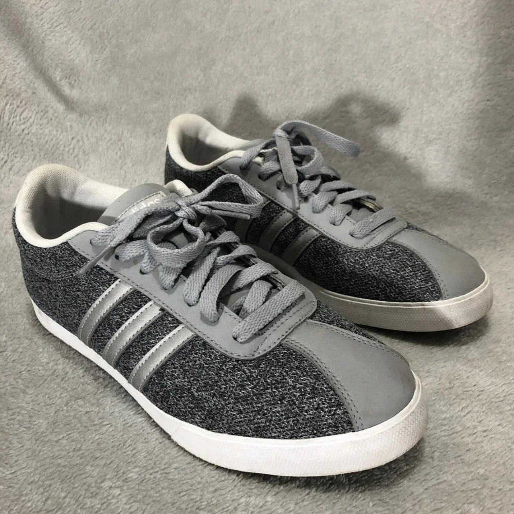 Adidas Neo Sneakers Casual Walking Shoes Gray Athletic‎ Comfort Size 8